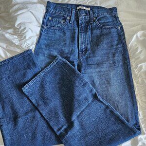 Levi's wide leg cropped jeans